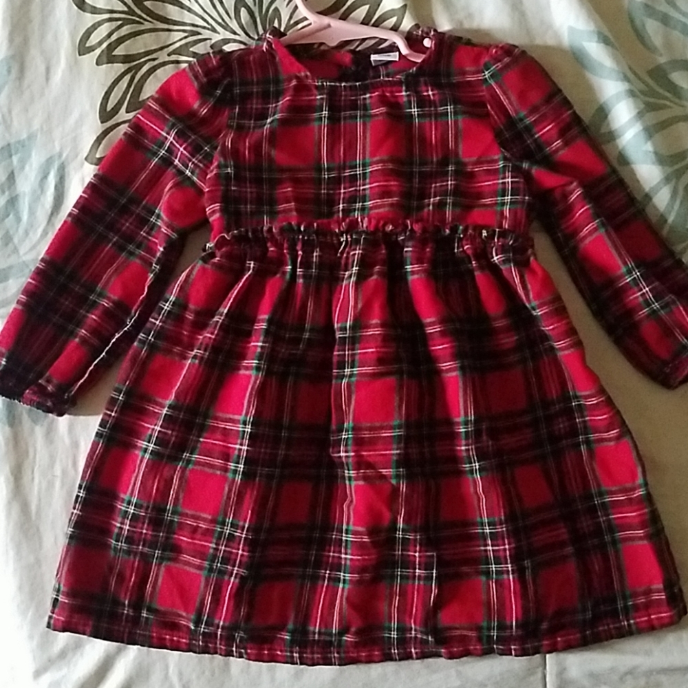 Red Plaid flannel dress